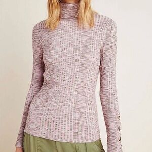 Women's Pink Turtleneck Sweater